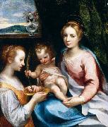 Francesco Vanni Madonna and Child with St Lucy oil painting